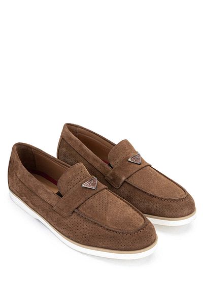 Tamer Tanca Men's Brown Genuine Leather Loafer Shoes