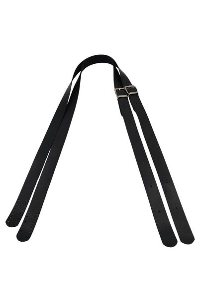 angel çanta aksesuar Αξεσουάρ Angel Bag Τεχνητό δέρμα Μονή πόρπη Ρυθμιζόμενη διπλή λαβή τσάντας Μαύρο Χρώμα Ασημί Μέταλλο