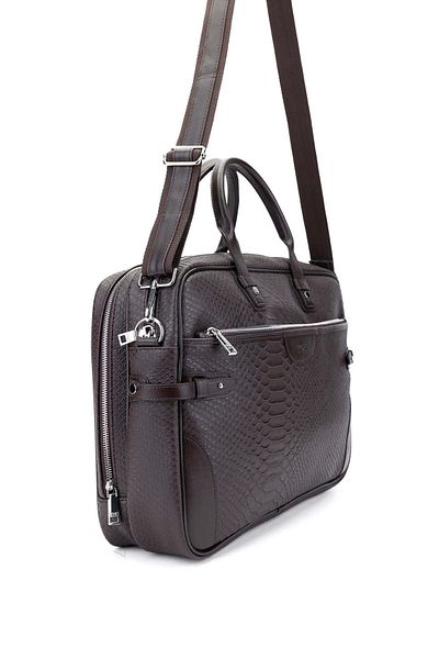 Tamer Tanca Men's Vegan Brown Briefcase
