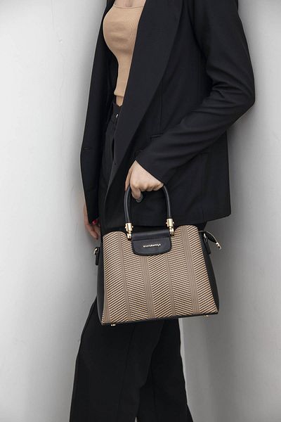 Silver Polo Silver & Polo Nut - Black Sp962 Women's Handbag