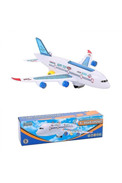 Numaca Oyuncak Uçak Thy Airbus A380 30 Cm Işıklı Sesli Ve Hareketli Pilli Oyu...