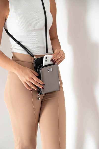 Silver Polo Silver & Polo Platinum - Black Sp1011 Women's Strap Wallet