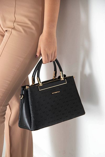 Silver Polo Silver & Polo Black - Black Sp913 Women's Handbag