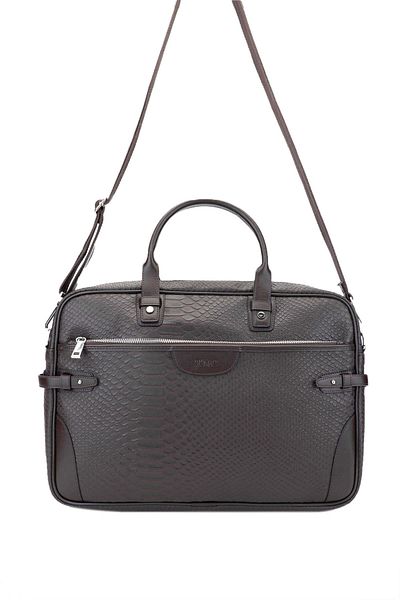 Tamer Tanca Men's Vegan Brown Briefcase