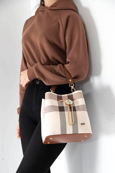 Silver Polo Silver & Polo Cream - Geantă de damă Tan Sp967