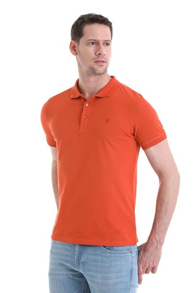 Hatemoğlu Керамічний колір 100% бавовна Плоский поло комір футболка - Regular Fit