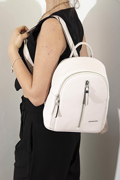 Silver Polo Σακίδιο πλάτης - Μπεζ - Ψεύτικο δέρμα