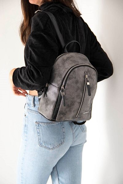 Silver Polo Silver & Polo M.silver - Black Sp901 Women's Backpack