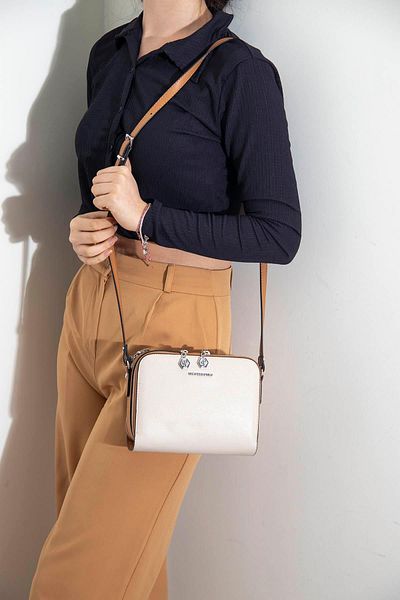 Silver Polo Silver & Polo Beige - Geantă de damă A.taba Sp888