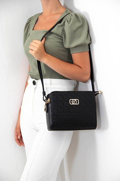 Silver Polo Silver & Polo Black - Black Sp1076 Geantă crossbody pentru femei