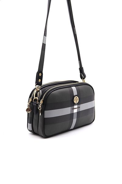 Silver Polo Silver & Polo Black - Black Sp745 Geantă crossbody pentru femei