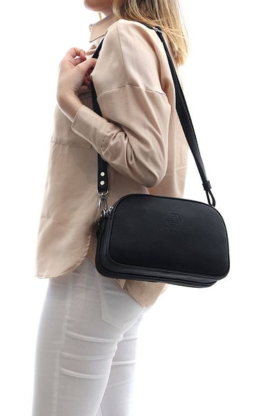 Silver Polo Silver & Polo Black - Black Sp745 Geantă crossbody pentru femei