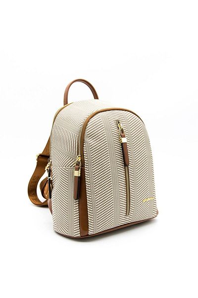 Silver Polo Γυναικείο σακίδιο πλάτης Silver & Polo Beige - Taba Sp901