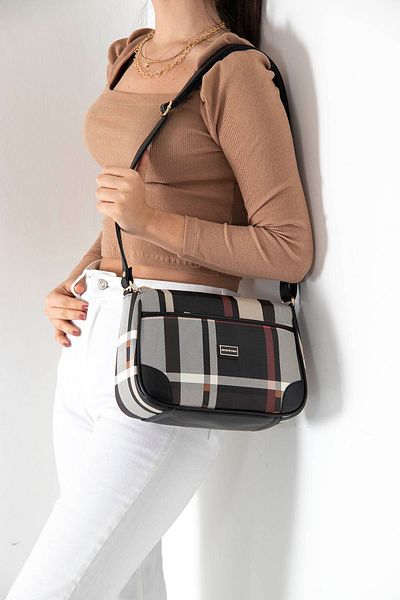 Silver Polo Silver & Polo Black - Geantă neagră Sp1060 pentru femei