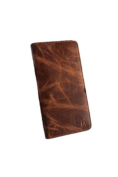 PİGADO La'Graccio Genuine Leather Black Men's Wallet Mobile Phone Holder
