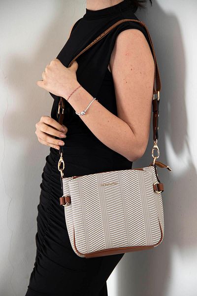 Silver Polo Silver & Polo Beige - Geantă de damă Tan Sp884
