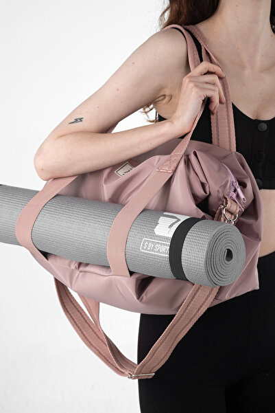 ICONE BAG Icone Mat için Fermuar Kapamalı Yoga, Pilates, Fitness ,Gym Spor Çantası Pudra