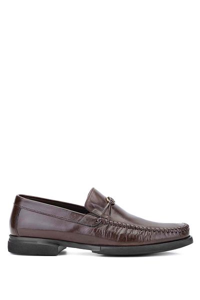 Tamer Tanca Men's Brown Genuine Leather Loafer Shoes