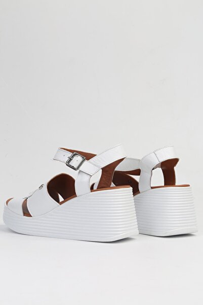 Pierre Cardin ® |   Pc-7061 White-Women's Wedge Heel Shoes