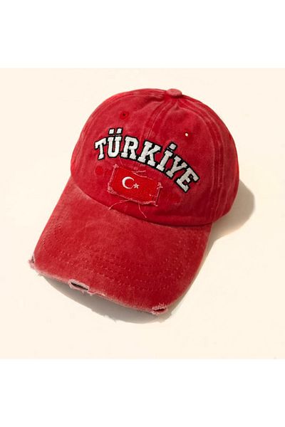 Betülce BETÜLCE Antique Washed Turkey Plain Model Şapkaa Unisex- Men's Women's Hat
