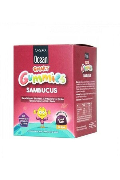 Orzax Ocean Smart Gummies Sambucus Takviye Edici Gıda 64 Adet
