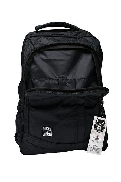 Bear & Deer Durable School Bag BLACK 4 compartments waterproof (2 years warranty)