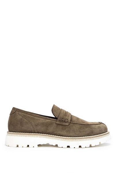 Franceschettı Franceschetti Men's Genuine Leather Mink Loafer Shoes