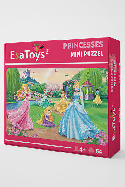 esatoys Ahşap Princess Mini Puzzle | 4 Yaş 54 Parça