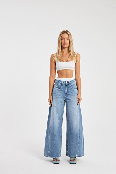 cracpot NEW SEASON COTTON SÜPER WİDE LEG JEAN