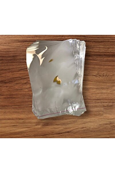 YİĞİT TİCARET Kendinden Bantlı Metalize Gümüş Rengi Hediye Paketi-hediyelik Poşeti- 20x35-50 Adet