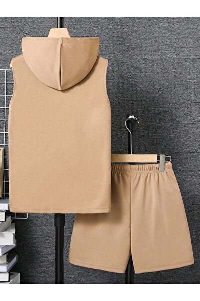 Machetta Uniszex címkével nyomtatott kapucnis póló és rövidnadrág szett