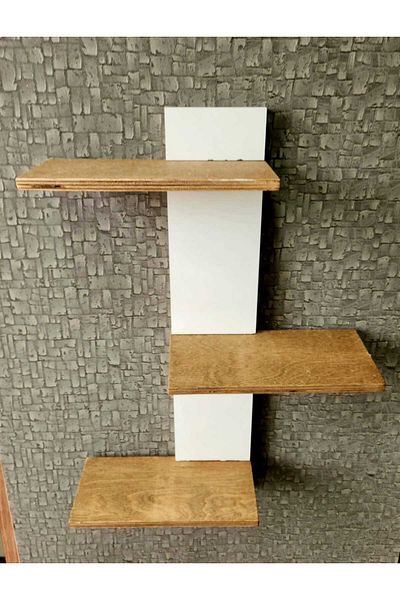 kozawoodart Natural Wood Multi Shelf Decorative Wall Shelf