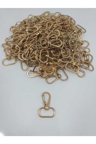Aker Hediyelik 100Pcs Macrame Keychain Ring - Gold