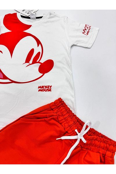 Esterella Eric Donald Combed Cotton Suit - Mickey Printed, Short Sleeve, Shorts Men's/kids Suit