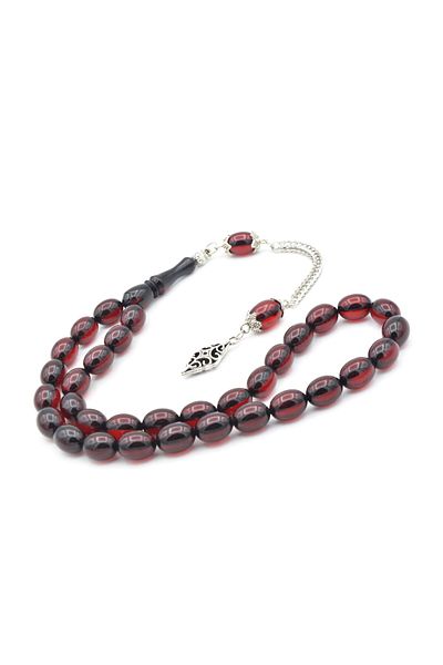 Murty99 Tobă de vulpe cu tijă Chubby Bezi Cut Red Crimping Amber Tasbih