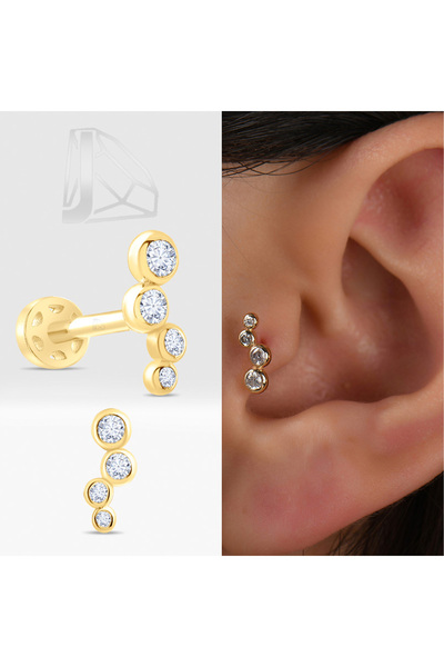Joy Pırlanta 0.08 Karat Pırlanta Tragus Piercing