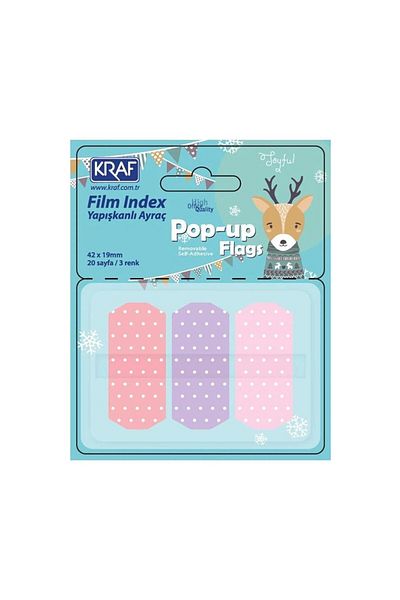 karinabest Pop-Up Adhesive Transparent Film Index Polka Dot 3 Colors x 20 Sheets 42x19mm