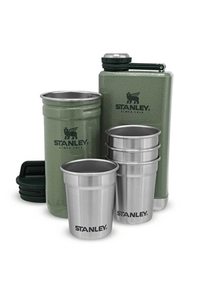 Stanley Adventure Çelik Shot Bardak ve Matara Seti - Hammertone Green