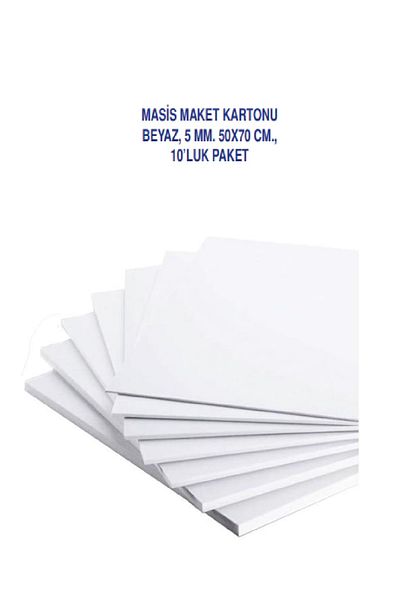 Masis KarmaOfis 50x70 White Model Cardboard - 5mm, 10 Pieces