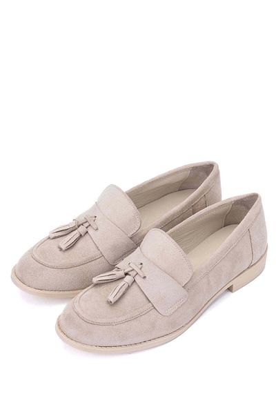 Tamer Tanca Γυναικεία Vegan Beige Loafer παπούτσια