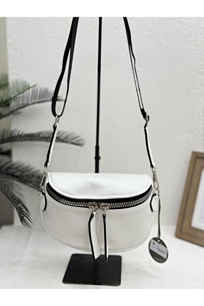 Jacquline IM357-5 FERMUAR DETAYLI DERİ ÇAPRAZ ÇANTA KADIN