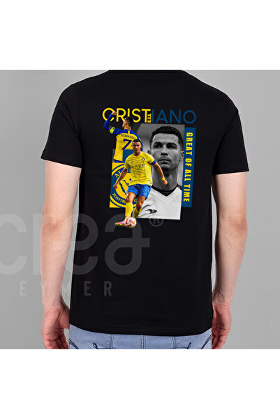 Crea Eymer Wear Ronaldo 7 Zlatni dizajn štampano okrugla kragna 100% Pamuk lu...