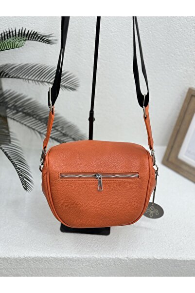 Jacquline IM357-5 ZIPPER DETAILED LEATHER CROSSBODY BAG WOMEN