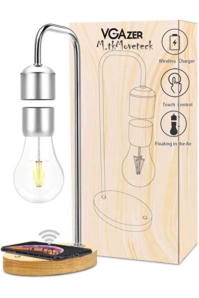 m.tk moveteck Manyetik Led Ampul Havada Süzülen Kablosuz Şarj Destekli Magsaf...