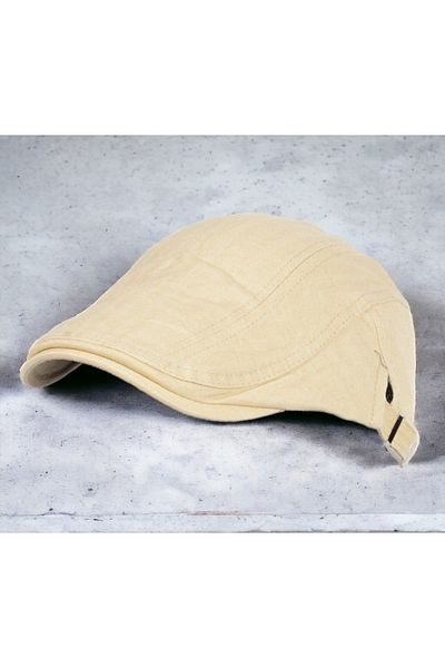 Shopiolog 100% Linen Fabric Summer Sports Model London Men's Cap