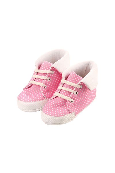 Bebiccino Polka Dot Collared İlkadım Shoes Pink