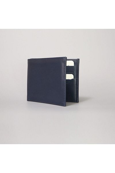 BON CARNET Acar Keops Δερμάτινο Οριζόντιο Ανδρικό Πορτοφόλι Navy Blue