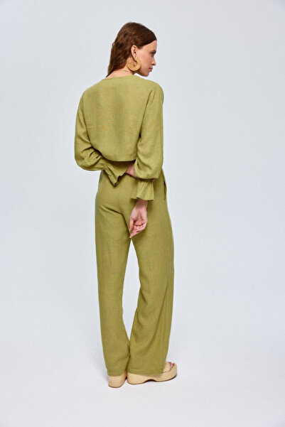 My Blog Khaki Bohemian Beaded Linen Set