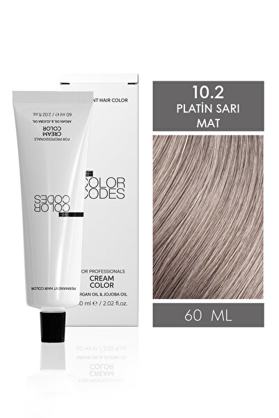 THE COLOR CODES CREAM COLOR 10.2 PLATİN SARI MAT 60ML