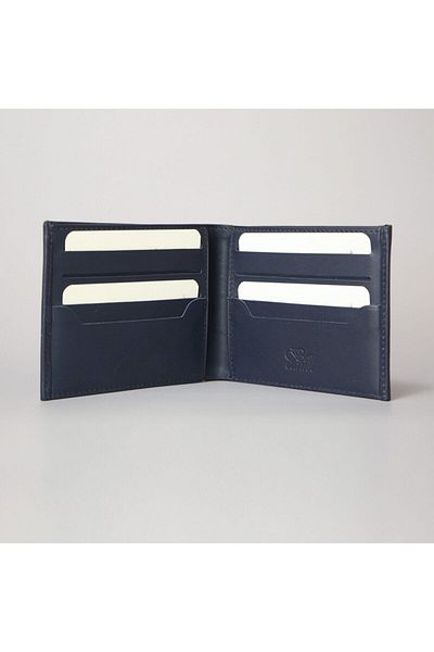 BON CARNET Acar Keops Δερμάτινο Οριζόντιο Ανδρικό Πορτοφόλι Navy Blue